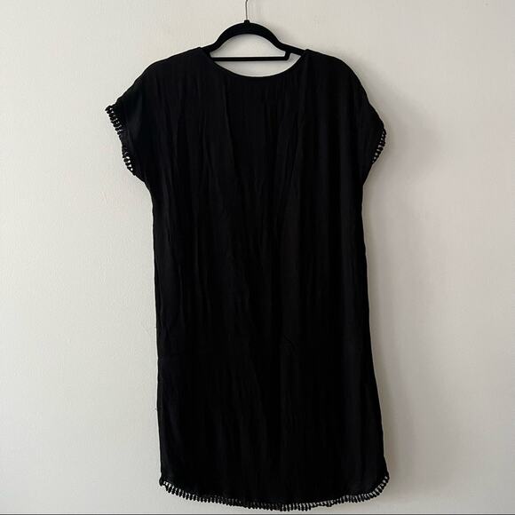 Sundance Black Floral Embroidered Shift Dress - Picture 7 of 8